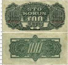 Продать Банкноты Чехословакия 100 крон 1944 