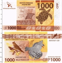 Продать Банкноты Полинезия 1000 франков 2014 