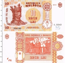 Продать Банкноты Молдавия 10 лей 2015 