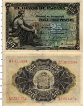 Продать Банкноты Испания 25 песет 1906 