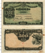 Продать Банкноты Португалия 500 рейс 1904 