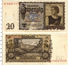 Продать Банкноты Третий Рейх 20 марок 1948 
