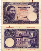 Продать Банкноты Испания 25 песет 1954 