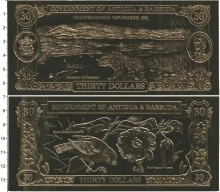 Продать Банкноты Антигуа и Барбуда 30 долларов 1983 Пластик