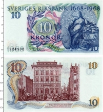 Продать Банкноты Швеция 10 крон 1968 