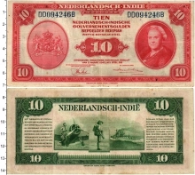 Продать Банкноты Нидерландская Индия 10 гульденов 1943 