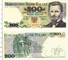 Продать Банкноты Польша 200 злотых 1988 
