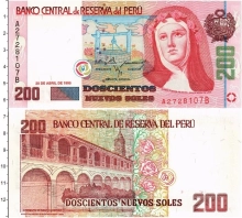 Продать Банкноты Перу 200 соль 1995 