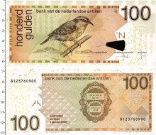 Продать Банкноты Антильские острова 100 гульденов 2008 