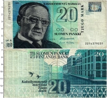 Продать Банкноты Финляндия 20 марок 1993 