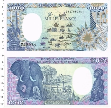Продать Банкноты Чад 1000 франков 1992 