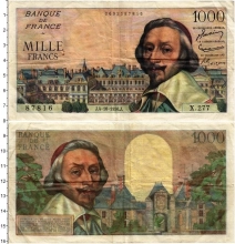 Продать Банкноты Франция 1000 франков 1956 