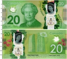 Продать Банкноты Канада 20 долларов 2012 Пластик