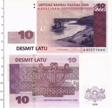 Продать Банкноты Латвия 10 лат 2000 