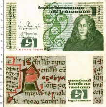 Продать Банкноты Ирландия 1 фунт 1989 