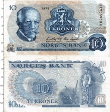 Продать Банкноты Норвегия 10 крон 1979 