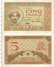 Продать Банкноты Мадагаскар 5 франков 1937 