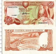 Продать Банкноты Кипр 50 центов 1989 