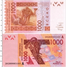 Продать Банкноты Западная Африка 1000 франков 2003 