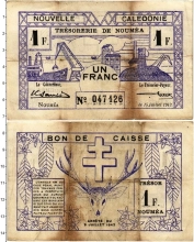 Продать Банкноты Новая Каледония 1 франк 1942 