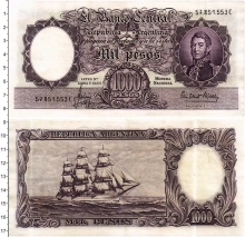 Продать Банкноты Аргентина 1000 песо 1964 