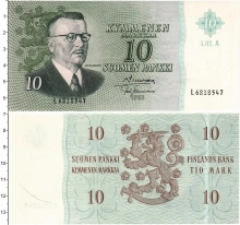 Продать Банкноты Финляндия 10 марок 1963 