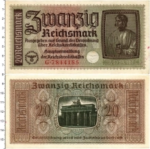 Продать Банкноты Третий Рейх 20 марок 1940 