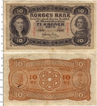 Продать Банкноты Норвегия 10 крон 1942 
