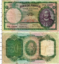 Продать Банкноты Португалия 20 эскудо 1954 