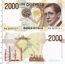 Продать Банкноты Италия 2000 лир 1990 