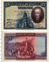 Продать Банкноты Испания 25 песет 1928 