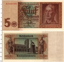 Продать Банкноты Третий Рейх 5 марок 1942 