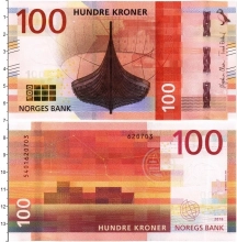 Продать Банкноты Норвегия 100 крон 2016 