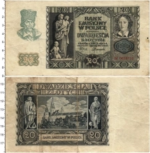 Продать Банкноты Польша 20 злотых 1940 
