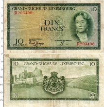 Продать Банкноты Люксембург 10 франков 1954 