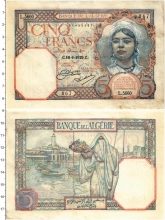 Продать Банкноты Алжир 5 франков 1929 