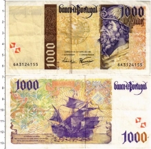 Продать Банкноты Португалия 1000 эскудо 1998 