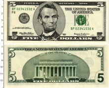 Продать Банкноты США 5 долларов 1999 