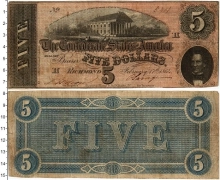 Продать Банкноты США 5 долларов 1864 