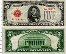 Продать Банкноты США 5 долларов 1928 Пластик