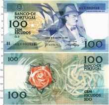 Продать Банкноты Португалия 100 эскудо 1988 