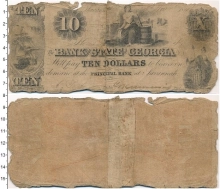 Продать Банкноты США 10 долларов 1844 