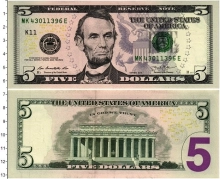 Продать Банкноты США 5 долларов 2013 