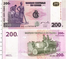Продать Банкноты Конго 200 франков 2000 
