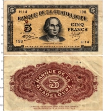 Продать Банкноты Гваделупа 5 франков 1926 