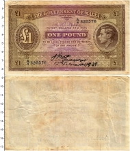 Продать Банкноты Мальта 1 фунт 1939 