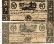 Продать Банкноты США 5 долларов 1833 