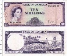 Продать Банкноты Ямайка 10 шиллингов 1960 