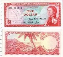 Продать Банкноты Карибы 1 доллар 1965 