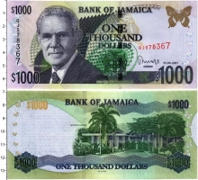 Продать Банкноты Ямайка 1000 долларов 2008 